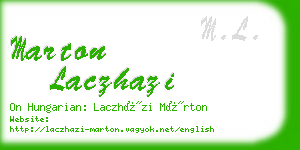 marton laczhazi business card